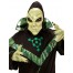 Creepy Green Alien Maske mit Kapuze