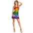 Glitzer Rainbow Paillettenkleid für Damen