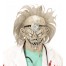 Dr. Dark Zombie Maske mit Perücke 1