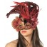 Fischige Dame Venezia Maske Rot