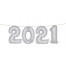 Folienballon Set 2021 silber