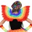Rainbow Rocker Paillettenmütze mit Haarteil