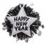 Happy New Year Anstecker silber 1