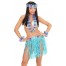 Hawaii Girl Kostüm-Set blau 1