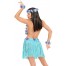 Hawaii Girl Kostüm-Set blau 3