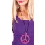 Hippie Peace Halskette pink 2