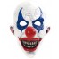 Horror Clown Maske rot-blau Deluxe