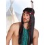 Indianer Perücke mit Stirnband und Feder 1