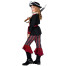 Burgunderrote Piratin Kostüm für Mädchen
