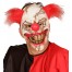 Killer Clown Halbmaske mit Haaren 2