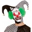 Killer Clown Latex-Halbmaske mit Haaren 2