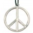 Klassische Hippie Peace Halskette aus Metall