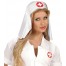 Krankenschwester Mütze weiss-rot
