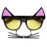 Lustige Kitty Brille mit Schnurrhaaren