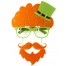 Lustige St. Patricks Day Brille mit Bart