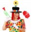 Lustiger Clown-Hut mit Sonnenblume