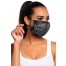 Mund-Nase-Maske Glamour-Überzug schwarz