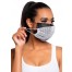 Mund-Nase-Maske Glamour-Überzug weiss