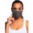 Mund-Nase-Maske Glamour-Überzug schwarz