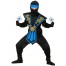 Kombat Ninja Kostüm für Kinder blau