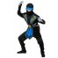 Kombat Ninja Kostüm für Kinder blau