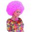 Hippie Neon Perücke in pink für Hippies und Hippiebräute