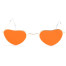 Hippie Herz Brille in Orange