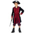 Burgunderroter Pirat Kostüm für Jungen