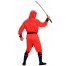 Red Ninja Fighter Kostüm für Herren