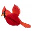 Roter Vogel Dekoration 42cm