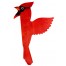 Roter Vogel Dekoration 42cm