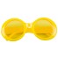 Runde Neon Brille gelb