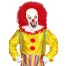 Scary Killer Clown Maske mit Haaren