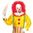 Scary Killer Clown Maske mit Haaren