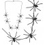 Schwarze Spinnen Halskette 60 cm
