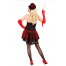 Sexy Burlesque Kostüm Showgirl schwarz-rot 