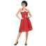 50er Jahre Rockabilly Damenkostüm rot