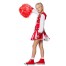 Tanzende Cheerleaderin Kinderkostüm Rot