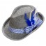 Trachten Hut mit Federn blau für Damen und Herren