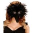 Vogelmaske mit schwarzen Federn