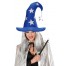 Zauberer Hut blau mit Sternen 2
